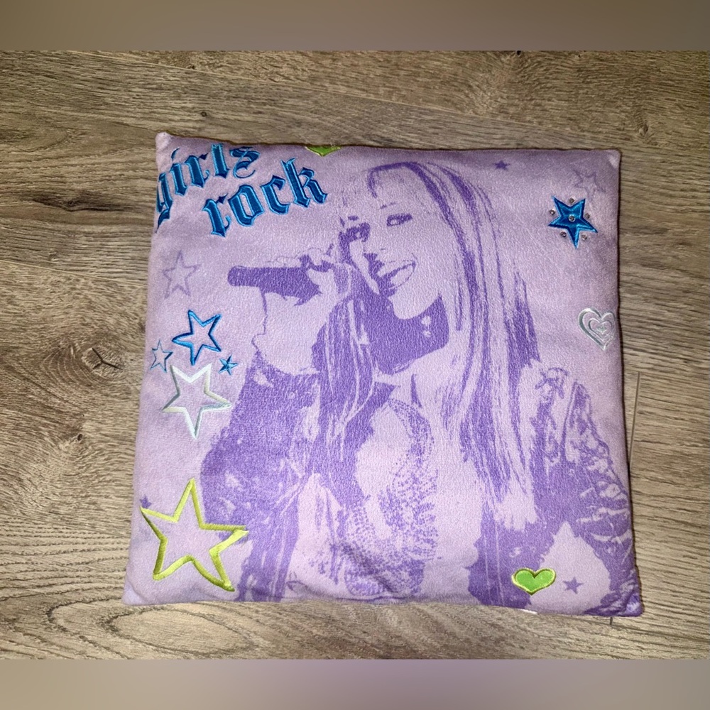 Hannah Montana – Miley Cyrus Archive “GIRLS ROCK” Pillow 13”x13” 2011